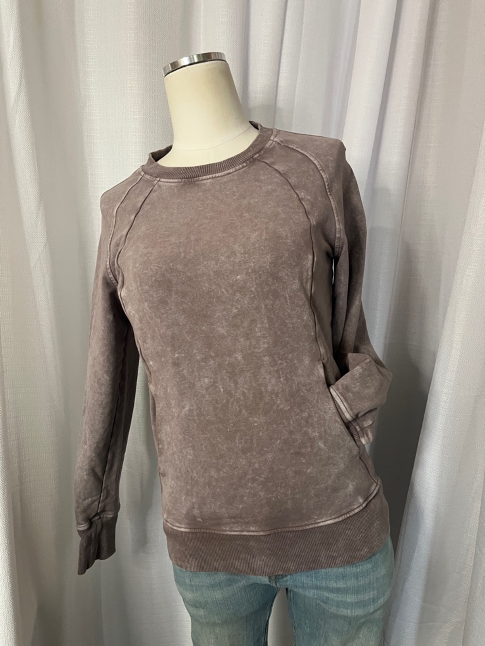 Lululemon Scuba Crew Pullover Acid Wash Purple